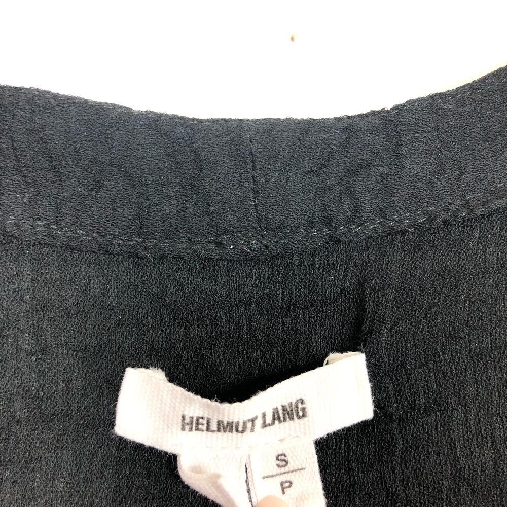 Helmut Lang Black Swift Button Down Triacetate-Bl… - image 5